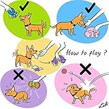 Chiwava 3 Stücks 5.7 Zoll Latex Quietsch Hundespielzeug für kleine Hunde lustige Hund Kau und Quietschend interaktives Spiel - 5