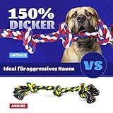 GaiusiKaisa 5PCS Alle XL Hundespielzeug Seil für Große und Mittlere Hund – Robust Seil Hundespielzeug für Aggressive Kauer – Nahezu Unzerstörbar – Hundespielzeug Ball – Tauziehen Seil Ball zum Kauen - 2