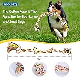 Nobleza – Hundespielzeugseil aus 100% Baumwolle, das der psychischen Gesundheit des Hundes zugute kommt ， Zahngesundheit und Zahnreinigung Arten von Hunden （Beige und Braun）- 68cm - 3