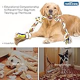 Nobleza – Hundespielzeugseil aus 100% Baumwolle, das der psychischen Gesundheit des Hundes zugute kommt ， Zahngesundheit und Zahnreinigung Arten von Hunden （Beige und Braun）- 68cm - 4