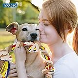 Nobleza – Hundespielzeugseil aus 100% Baumwolle, das der psychischen Gesundheit des Hundes zugute kommt ， Zahngesundheit und Zahnreinigung Arten von Hunden （Beige und Braun）- 68cm - 6