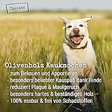 Chewies Kauknochen Hunde-Spielzeug aus Olivenholz für Hunde – 100 % natürliches Hundezubehör risikoarm & langlebig – Größe M: Für Hunde bis 20 kg Körpergewicht - 3