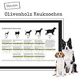 Chewies Kauknochen Hunde-Spielzeug aus Olivenholz für Hunde – 100 % natürliches Hundezubehör risikoarm & langlebig – Größe M: Für Hunde bis 20 kg Körpergewicht - 4