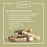 Chewies Kauknochen Hunde-Spielzeug aus Olivenholz für Hunde – 100 % natürliches Hundezubehör risikoarm & langlebig – Größe M: Für Hunde bis 20 kg Körpergewicht - 5