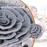 IEUUMLER Schnüffelteppich für Hunde Riechen Trainieren Intelligenzspielzeug Futtermatte Trainingsmatte für Haustier Hunde Katzen IE081 (71x71cm, Grey & White) - 5