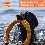 LaRoo Hundefitness-Ring Hundefrisbee, Unzerstörbare Float Hunde Flugscheibe Spielzeug, Sommer Pet Training für Mittel Große und kleine Hunde (Groß-30cm, Orange) - 2