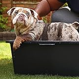 Badewanne mit Ablaufventil für Hunde und Katzen, Haustierplanschbecken mit Wasserhahn, Kunststoff-Hundepool, 4 Größen (90 l; 78 x 48 x 31 cm) - 6