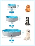 Toozey Hundepool für Große & Kleine Hunde, 80cm / 120cm / 160cm Faltbare Hunde Pools, Planschbecken für Kinder und Hunde, Hundebadewanne, 100% Sicher & Umweltfreundlich - 2