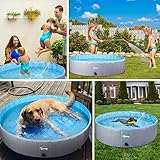 Toozey Hundepool für Große & Kleine Hunde, 80cm / 120cm / 160cm Faltbare Hunde Pools, Planschbecken für Kinder und Hunde, Hundebadewanne, 100% Sicher & Umweltfreundlich - 6