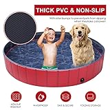 Hundepool Swimmingpool Für Hunde und Katzen Schwimmbecken Hund Planschbecken Hundebadewanne Faltbarer Pool mit PVC-rutschfest Verschleißfest (160 * 30cm) - 2