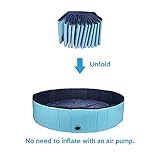 WorthPlanet Hundepool für Große & Kleine Hunde Faltbarer Hundepool Faltbares Hundebadebecken PVC rutschfest Hunde Badewanne Hunde für Garten Innenbereich W280003 - 4