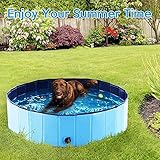 WorthPlanet Hundepool für Große & Kleine Hunde Faltbarer Hundepool Faltbares Hundebadebecken PVC rutschfest Hunde Badewanne Hunde für Garten Innenbereich W280003 - 7