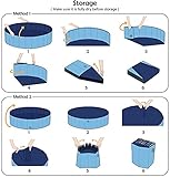 Icelus Hundepool,Faltbarer Hunde Planschbecken Swimmingpool Katzen Hundebadewanne Pool Für Kinder Hund Katze PVC Rutschfester Haustier Badewan mit Haustier-Badehandschuhen,Haustier-Nagelknipser - 5