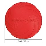 Vivifying Hundefrisbee, 2 Stück 18cm Frisbee Hund aus Natürlichem Kautschuk für Land und Wasser (Grün + Rot) - 2