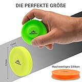 3er Set Mini Frisbee – Die kleine Frisbee fliegt über 60 Meter weit – Die Neue Trendsportart – Alternative zur gewöhnlichen Frisbeescheibe – Schwimmt im Wasser (Bunt) - 3