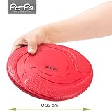 Hunde Frisbee von PetPäl aus Naturkautschuk Schwimmend – Gummispielzeug aus Naturgummi Ø 22cm – Wasserspielzeug & Schwimmspielzeug für Große & Kleine Hunde - 3