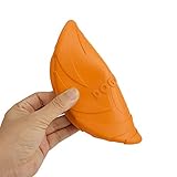 Vivifying Hundefrisbee, 2 Stück 15cm Hunde-Frisbee aus Natürlichem Kautschuk für Land und Wasser (Grün + Orange) - 2