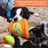 LaRoo Hundefrisbee Hundespielzeug, Ø24.5cm Hundetraining Werfen Fangen HQ-Eva Frisbee Weich Bissfest Zähne Schützen Outdoor Spielzeug für Große Hunde Haustier (1-Stück Set, Orange2) - 4