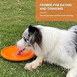 LaRoo Hundefrisbee Hundespielzeug, Ø24.5cm Hundetraining Werfen Fangen HQ-Eva Frisbee Weich Bissfest Zähne Schützen Outdoor Spielzeug für Große Hunde Haustier (1-Stück Set, Orange2) - 5