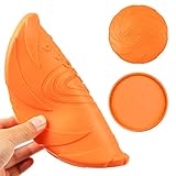 aiMaKE 3 Stück Hundefrisbee ，15cm Hunde-Frisbee aus Natürlichem Kautschuk für Land und Wasser ür Land und Wasser,Hundetraining, Werfen, Fangen & Spielen(Orange +Rosa + Grün) - 3