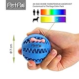 PetPäl Hundeball mit Zahnpflege-Funktion Noppen Hundespielzeug aus Naturkautschuk – Robuster Hunde Ball Ø 7cm – Hundespielball für Große & Kleine Hunde – Kauspielzeug aus Naturgummi für Leckerli - 2