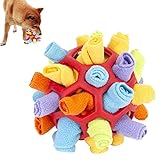 Abonda Schnüffelball für Hunde, interaktives Hundespielzeug, Ball, Leckerli-Spenderball, Puzzle-Spielzeug – tragbares, interaktives Hundespielzeug, Bereicherungsspiel, Fütterball - 3