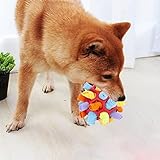 Abonda Schnüffelball für Hunde, interaktives Hundespielzeug, Ball, Leckerli-Spenderball, Puzzle-Spielzeug – tragbares, interaktives Hundespielzeug, Bereicherungsspiel, Fütterball - 6