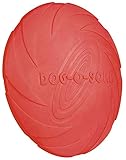 TRIXIE 33502 Dog Disc, Naturgummi, ø 22 cm, farblich Sortiert & 33482 Ball am Seil, Naturgummi, schwimmend, ø 7/35 cm, Sortiert (Rot/ Gelb) - 3