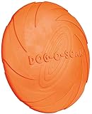 TRIXIE 33502 Dog Disc, Naturgummi, ø 22 cm, farblich Sortiert & 33482 Ball am Seil, Naturgummi, schwimmend, ø 7/35 cm, Sortiert (Rot/ Gelb) - 4